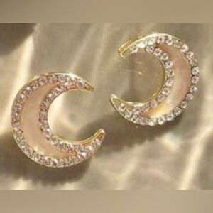 Silver Crescent Earrings